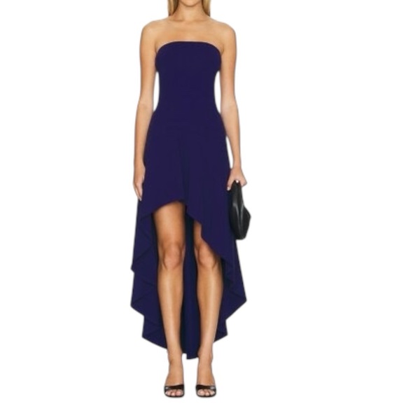 Susana Monaco Dresses & Skirts - Susana Monaco Strapless Hi Low Dress in Blue SZ S New